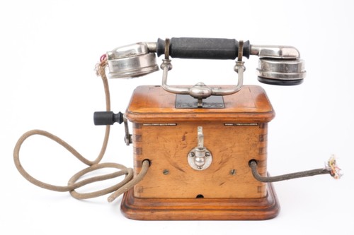 Vintage Telefon Art Marty Um 1910 - Burgunder Hersteller - Afbeelding 4 van 9