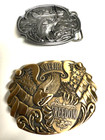 2 LARGE MEN'S BELT BUCKLES.  BASS & AMERICAN FREEDOM — photo 1