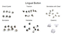 Dental Orthodontic Lingual Buttons Bondable/Weldable Round Mesh Base 10pcs/Pack