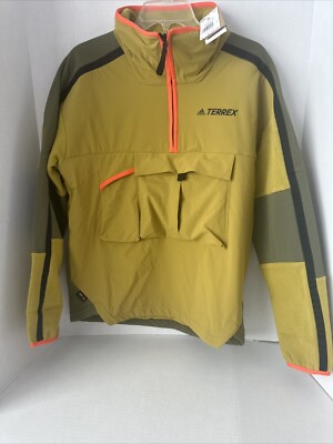 Adidas Terrex Neo Utl Hz Top Windbreaker Mens Sweatshirts Pulse Olive HN2036 NWT