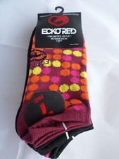 7 Pair Ecko Red No Show Socks Dots Orange Black Yellow 4-10 1/2