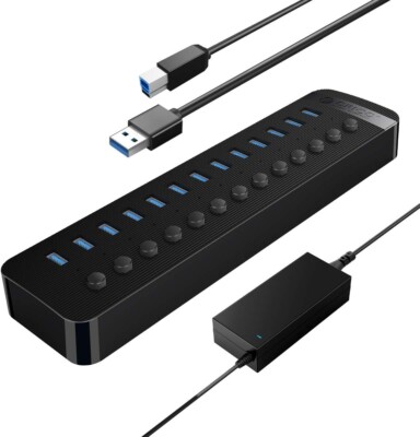 ORICO USB Hub 3.0 Aktiv 13 Ports 60W Mit Netzteil Einzelne EIN/Aus-Schalter