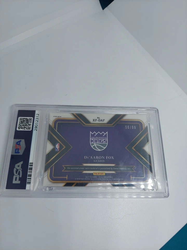 2017 Panini Select #XFDAF De'Aaron Fox X-factor Mem- Purple  - Image 2 of 2