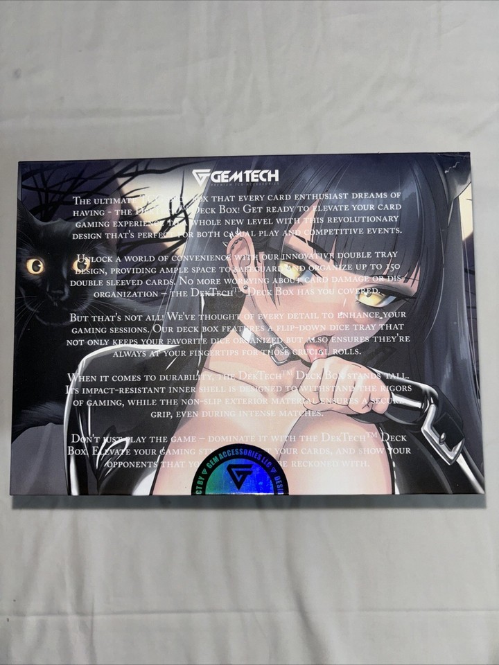 Gem Accessories DEKTECH Senpai Kitty TCG Deck Box New Sealed eBay
