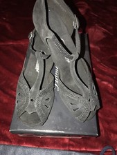 NEW DIAMANT Dance Art Ballroom Ankle Wrap Shoes Black Size US 8