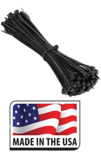 500 PACK 8 INCH NYLON ZIP CABLE TIES WIRE TIE WRAP 50 LBS BLACK UV RESISTANT