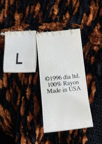 Vintage Dia Cardigan Women's Large Orange Marled Sweater Soft Cozy USA - Picture 5 of 9