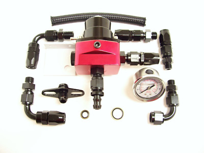RSR Benzindruckregler SET XXL + Manometer schwarz VW Opel VR6 16V G60 Turbo 1,8T