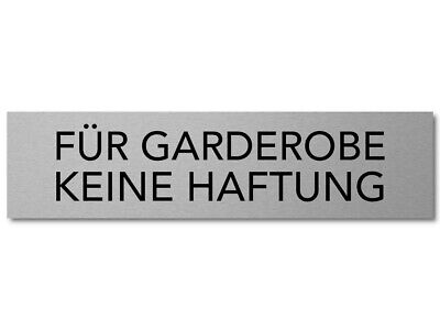 Interluxe Turschild Fur Garderobe Keine Haftung Aluminium Schild 200x50x3mm Se Ebay