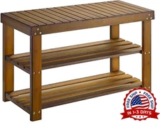 Rack Organizador Acomodador De Zapatos De Madera Bambu Solido Calidad Superior