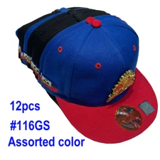 HAITI FLAG METAL GOLD LOGO Hip Hop Snapback Adjustable Baseball Cap Hat Lot 1-12