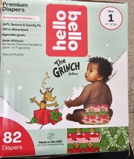 Hello Bello The Grinch Holiday, Unisex, Size: 1  82Count 