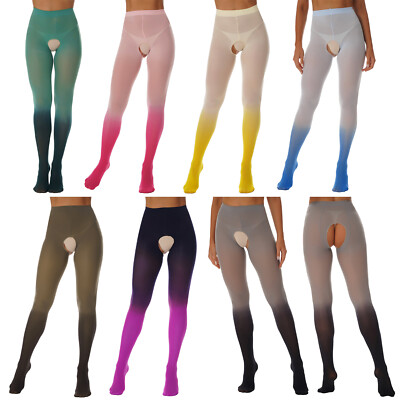 DE Damen Sexy Strumpfhose Transparent High Rise Dehnbare Pantyhose Hosen Dessous
