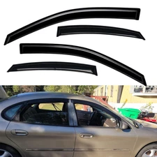 Dark Smoke Window Visors Vent Shade Rain Guards fits 1996-2007 Ford Taurus Sedan