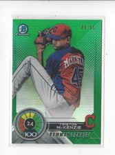 2018 Bowman Chrome Scouts Top 100 Green Refractor #BTP24 Triston McKenzie RC /99