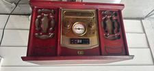 Electro Brand Compact Shelf Stereo Turntable CD Cassette AM/FM AUX Brown