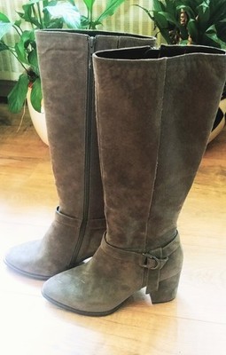 Stiefel Pier One Wildleder Gr. 40 Ungetragen mit Ziergurt, Nicht mehr im Handel!