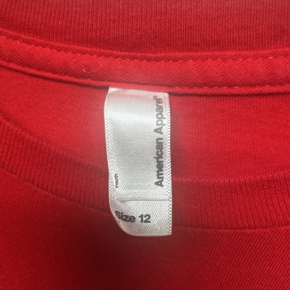 Camiseta de carreras juveniles talla 12 roja NPR Ducati Car Graphic Tee American Apparel Foto 3 de 4