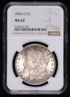 1892 O Morgan Silver Dollar NGC MS-62