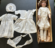 Vintage 22" Florodora Armand Marseille Bisque & Hinged Leather Sawdust Body Doll