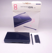 Navy Blue Nintendo DS Lite Handheld Console with Original Box Stylus Slot Cover