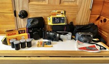 35MM CAMERA LOT Pentax, Minolta, Kodak, 4-35mm Film, Time Untested Clean Cameras