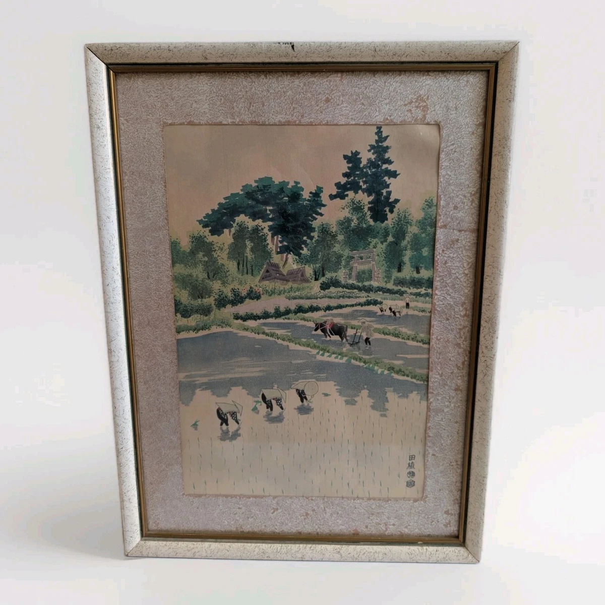 老式木刻版画古董日本版画| eBay