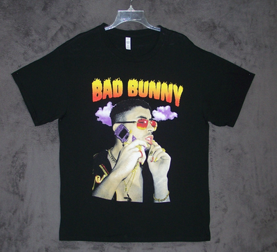 Bad Bunny Shirt Adult Large Black Graphic Spanish Rap Latin Trap