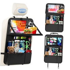 Backseat Car Organizer with Upgraded Foldable Tray, Car Seat Organizer 1 Pack