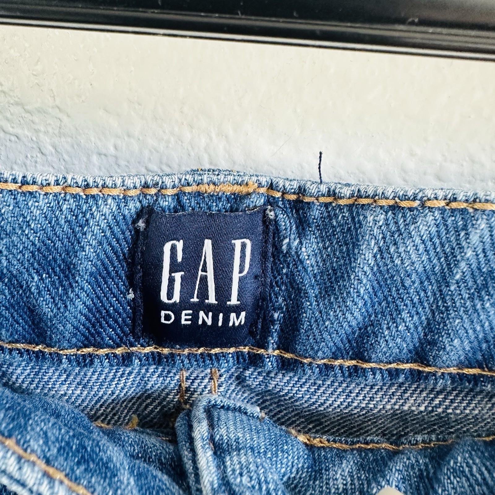 Gap Button Front Patch Pocket Denim Mini Skirt Si… - image 2