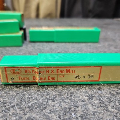 E.C. 8% Cobalt HSS Square End Mill 5/8 x 5/8 2 Flute Double Ended