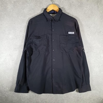 Columbia Button Down Hemd Herren Medium Schwarz