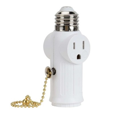 E27 E26 Light Socket to Plug Adapter 2/3 Prong Light Bulb Outlet Socket Adapter
