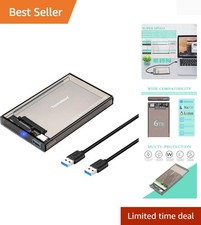 Portable 2.5'' Hard Drive Enclosure - USB 3.0, Supports 6TB, UASP Functionality