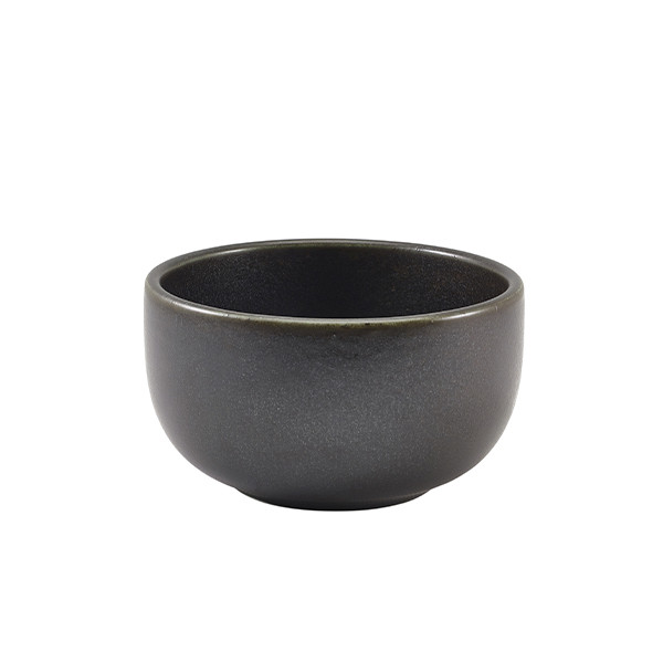 Terra Porcelain Black Round Bowl For Dining And Serving 12.5cm Pack of 6