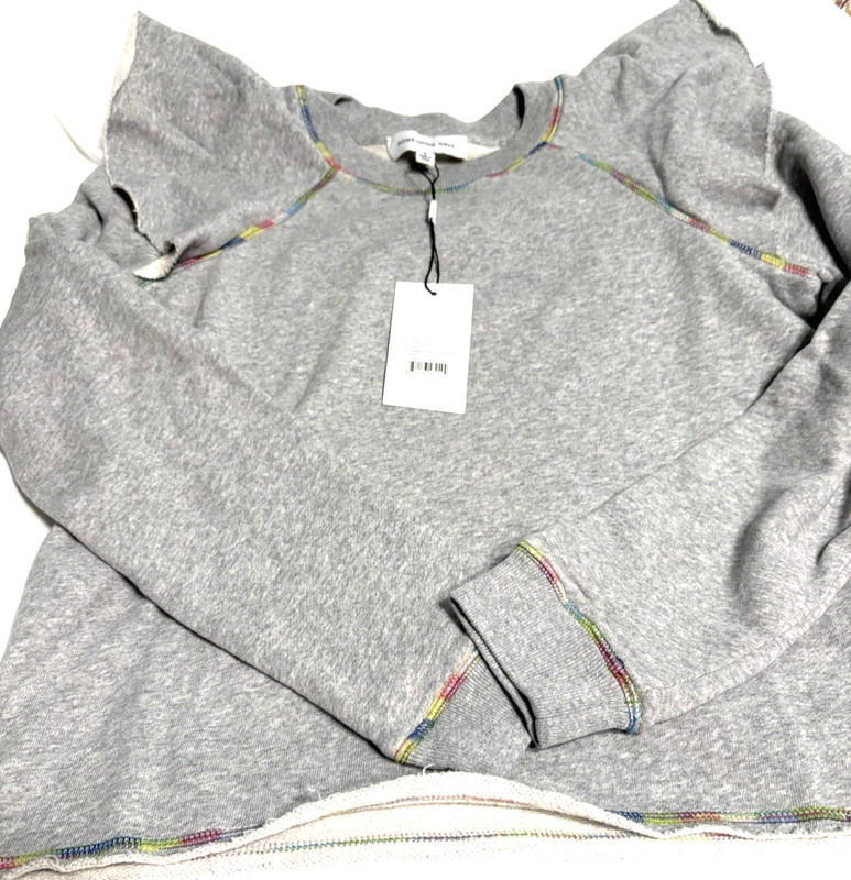 Something Navy NWT, S, Gray/Multi Sweatshirt Material,  Long Cap Sleeve $95