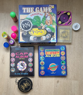 Pog Sammlung ca 700 Pogs Spiel The Game Pog Schmidt Spiele Chupa Chups Dosen