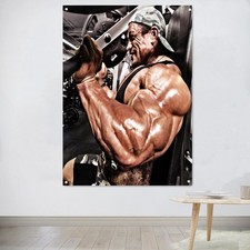 Vintage Bodybuilding Wall Tapestry Fitness Gym Poster Canvas Print Flag Banner