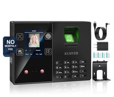 4 in 1 Time Clock for Employees Small Business Face, Fingerprint, Palm, PIN  