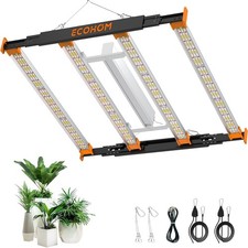 320W LED Grow Light, 3x3ft Coverage Full Spectrum 3x3, 320W, Silver  Orange
