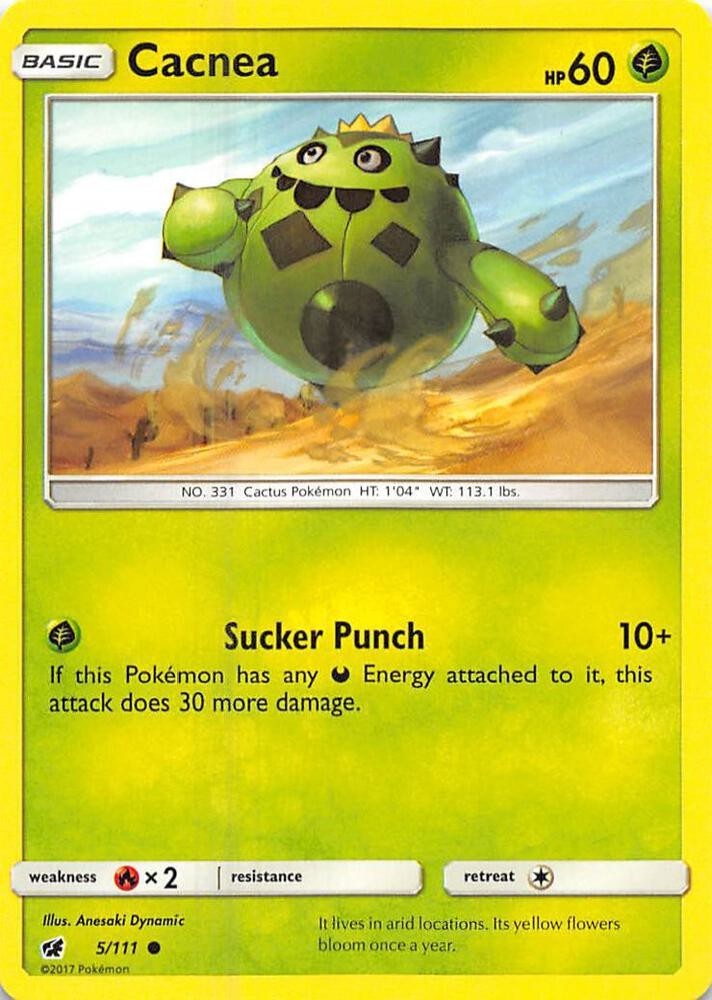 Cacnea 5/111 Common Crimson Invasion Pokemon Lightly Played