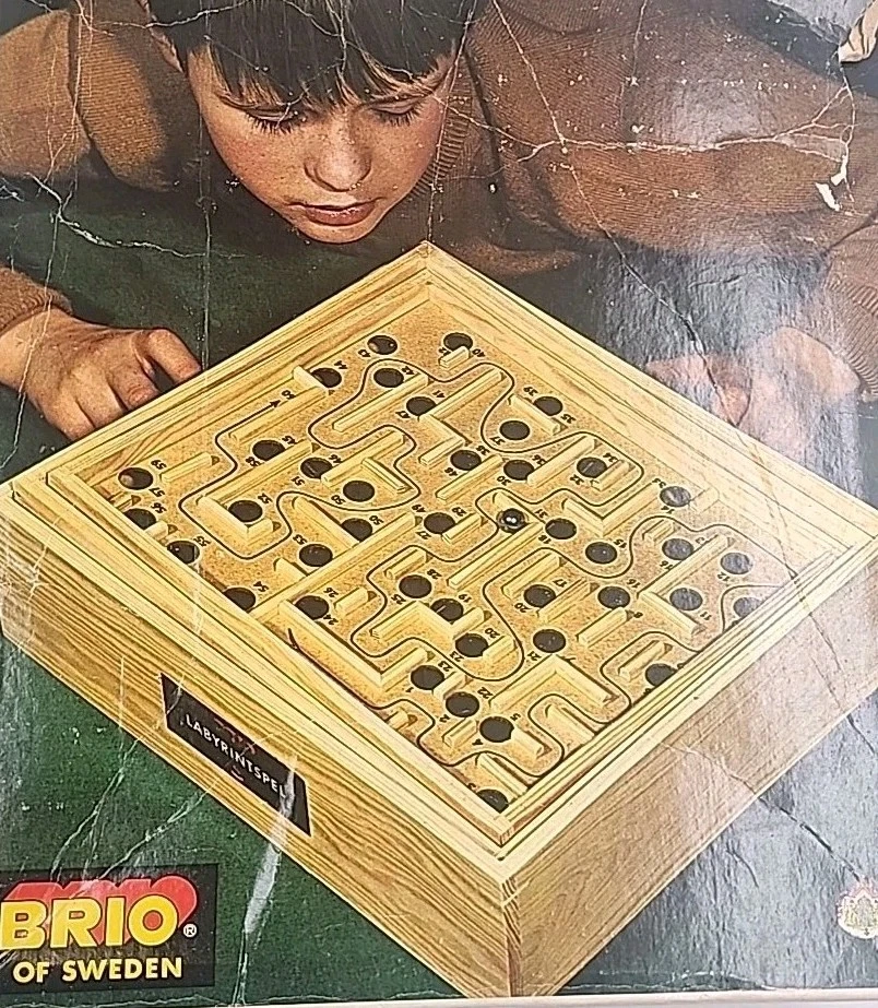 Vintage BRIO Labyrintspel Labyrinth Wood Maze Game Made in Sweden With Balls - Image 2 of 4