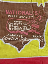NOS Vtg 2 Pair National's Guaranteed Hosiery Thigh-Hi Nylons Stockings Size B
