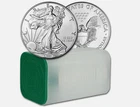 Random Date American Silver Eagle (1 oz) $1 - 1 Roll of 20 BU Coins in Mint Tube