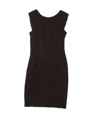 Warehouse Damen ärmelloses Etuikleid UK 10 Small schwarz FE14