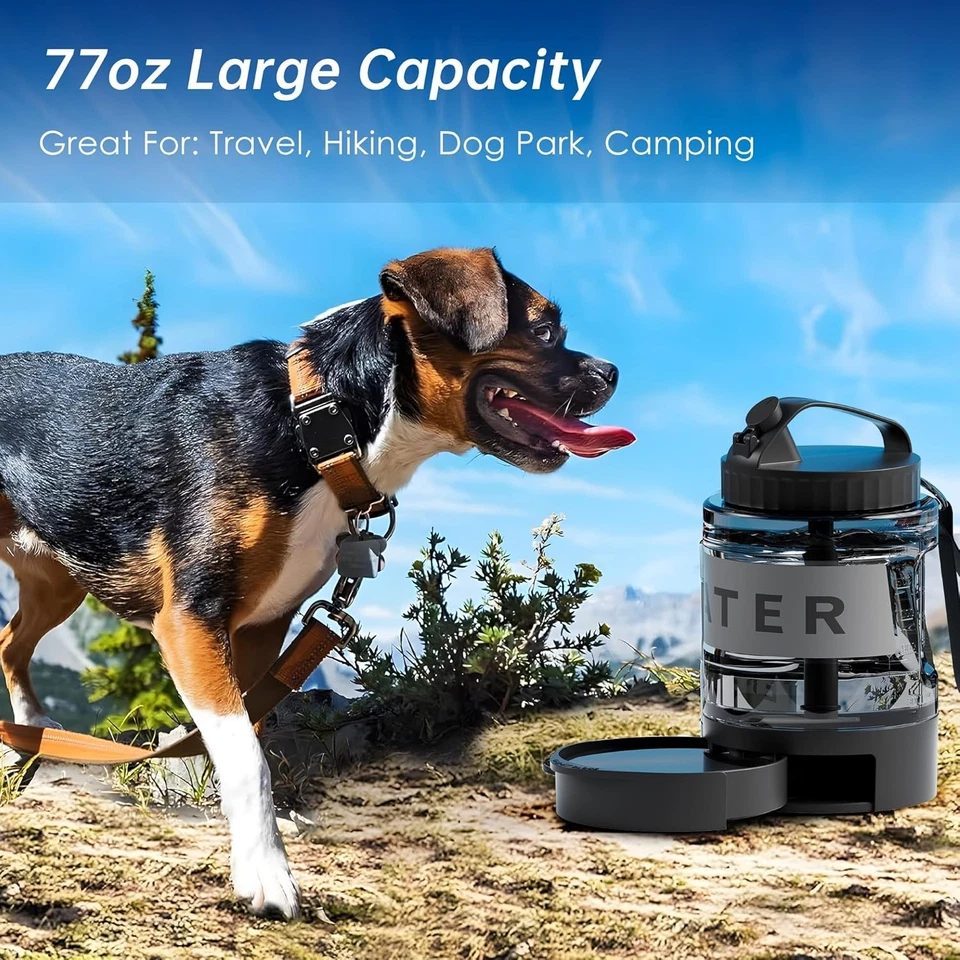 Portable Dog Water Bottle with Bowl  BPA-Free, Leak-Proof, 2-in-1 Design  - Image 2 of 4