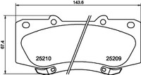 Hella Pagid Bremsbelagsatz Scheibenbremse 8DB 355 015-821 FüR Hilux Toyota 7 Up