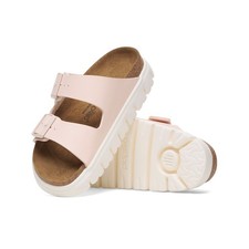Birkenstock Arizona Chunky Birko-Flor Light Rose Narrow Width Sandals 1029110