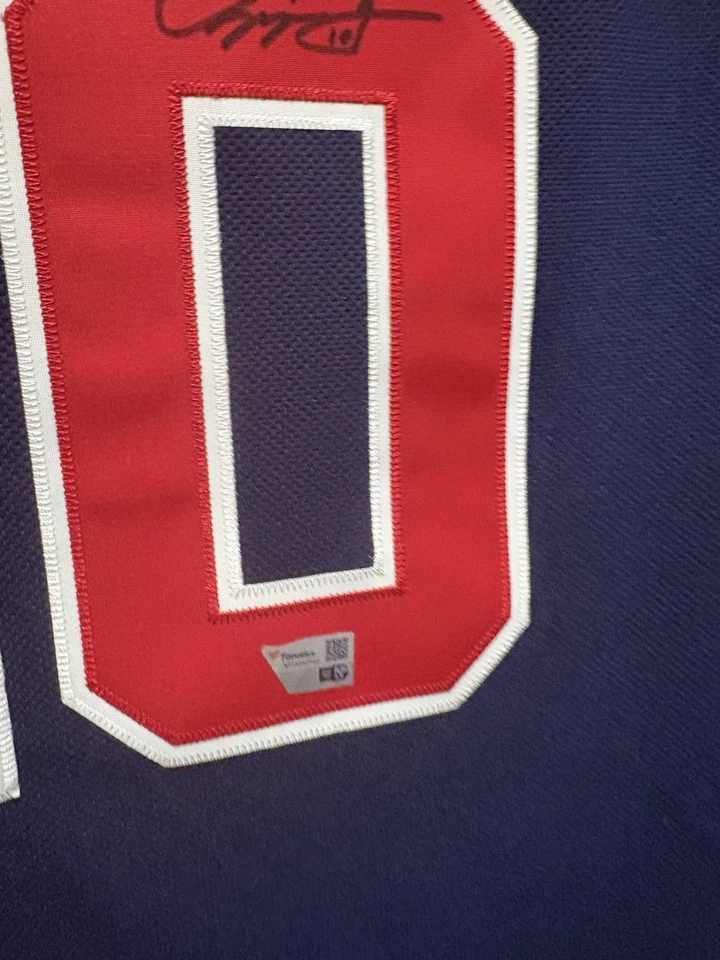 Chipper Jones 签名 Mitchell & Ness 亚特兰大勇士队球衣 狂热分子 COA 美国职棒大联盟名人堂 — 第 2/4 张图片