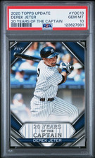2020 TOPPS UPDATE DEREK JETER  20 YEARS OF THE CAPTAIN #YOC13 NY YANKEES PSA 10